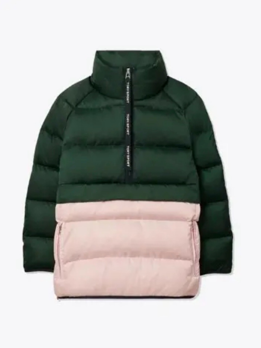 Tory Burch Sport Colorblock Down Puffer Jacket L